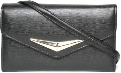 

Addons Women Casual Black PU Sling Bag
