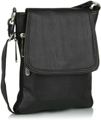 Flyluggage Girls Casual Black PU Sling Bag