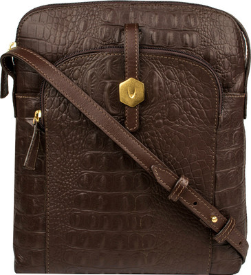 

Hidesign Women Formal Brown Genuine Leather Sling Bag