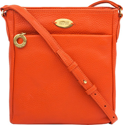 

Hidesign Women Formal Orange Genuine Leather Sling Bag