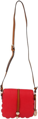 

Dealtz Fashion Women Casual Red Genuine Leather Sling Bag