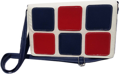 Surmount Women Casual Blue PU Sling Bag