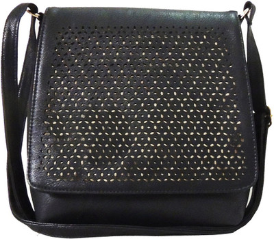 

Kion Style Women Casual Black Leatherette Sling Bag