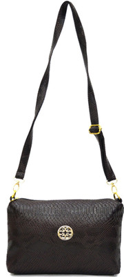 

AGINOS Women Casual Brown PU Sling Bag