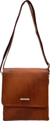 

JFL-Jewellery For Less Girls Formal Brown Genuine Leather Sling Bag