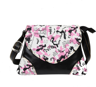 

Hawai Women Casual Black, Pink PU Sling Bag