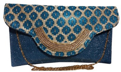 

Surmount Girls Evening/Party Blue PU Sling Bag