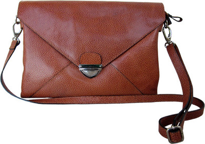 

Imperus Women Formal Tan Genuine Leather, Cotton Sling Bag
