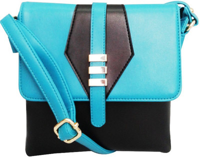 

Falah Bag Works Girls Casual Green PU Sling Bag