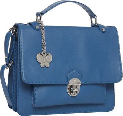 

Butterflies Women Casual Blue PU Sling Bag