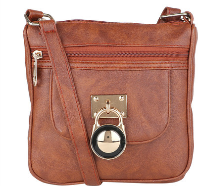 

Emblazon Women Casual Brown PU Sling Bag