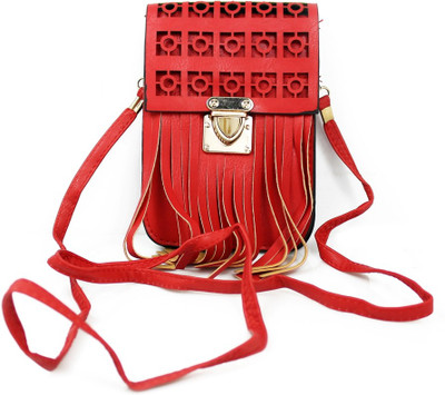 

Hydes Girls Casual Red Leatherette Sling Bag