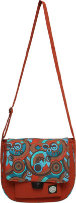 

Anekaant Women Casual Tan Canvas Sling Bag