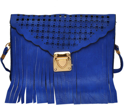 

Hawai Women Evening/Party Blue PU Sling Bag