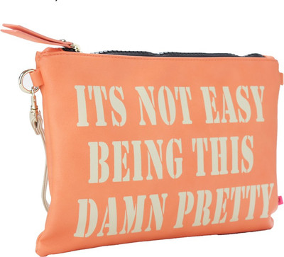 

United Colors of Benetton Women Casual Beige, Orange PU Sling Bag