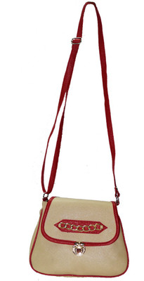 

Groovy Girls Casual Beige PU Sling Bag