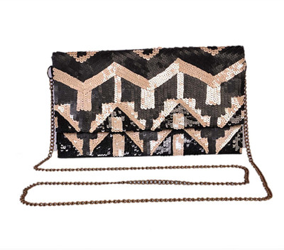 

Diwaah Women Evening/Party Black Canvas Sling Bag
