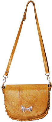 

slunk Girls Casual Beige PU Sling Bag