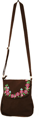 

Bag Factory Girls Casual Black, Pink Canvas Sling Bag