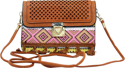 

Hydes Girls Beige Leatherette Sling Bag