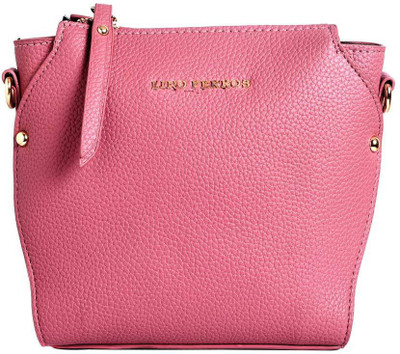 

Lino Perros Women Casual Pink Leatherette Sling Bag