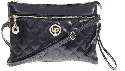 

Lino Perros Women Casual Black Leatherette Sling Bag