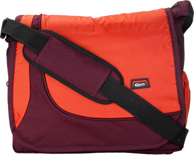 

Comfy Men Casual Purple, Orange Nylon Sling Bag, Orange;purple