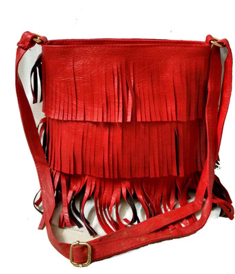 

Craveforit Girls Casual Red PU Sling Bag