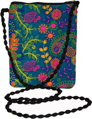 

Vedic Deals Girls Evening/Party Blue Canvas Sling Bag
