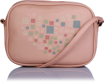

Caprese Women Casual Pink PU Sling Bag