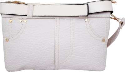 

Super Drool Women Casual White PU Sling Bag