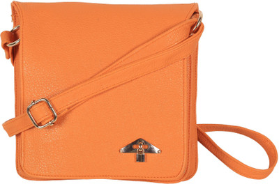 

WEBHIN Women Casual Orange PU Sling Bag
