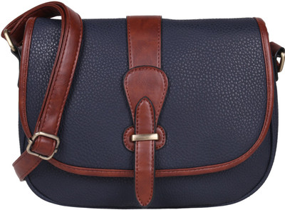 

Lino Perros Women Casual Blue Leatherette Sling Bag