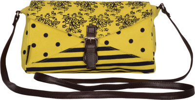 

Kanvas Katha Women Casual Yellow Canvas Sling Bag