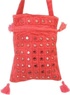 

Minky's Decor Girls Casual Red Cotton Sling Bag
