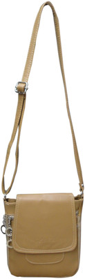

Kreative Bags Women Casual Khaki PU Sling Bag