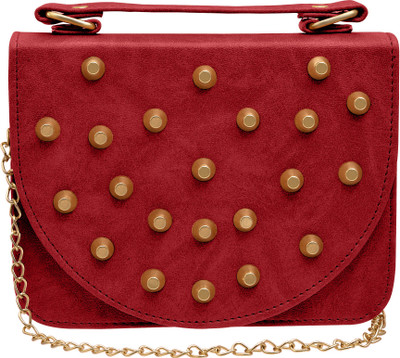 

tap fashion Women Evening/Party Red PU Sling Bag