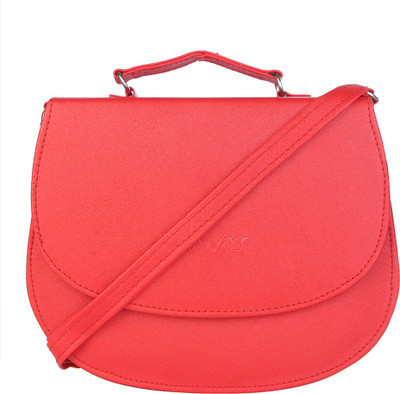 

Skyways Women Casual Red Leatherette Sling Bag