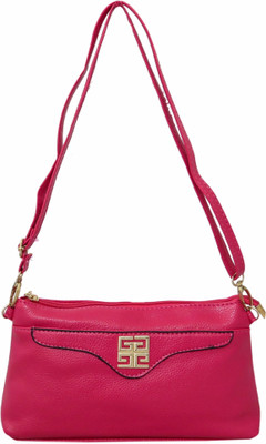 

Heels & Handles Women Casual Pink Leatherette Sling Bag