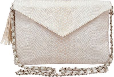 

Hi Look Women Evening/Party White PU Sling Bag