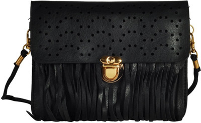 

Hawai Women Casual Black PU Sling Bag