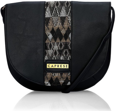 

Caprese Women Casual Black Leatherette Sling Bag