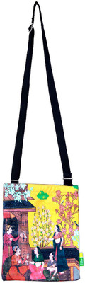 

Eco Corner Women Casual Multicolor Cotton Sling Bag