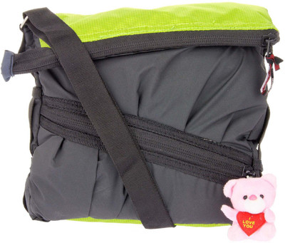 

JG Shoppe Women Casual Green Polyester Sling Bag