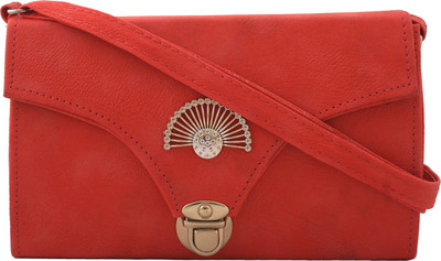 

MTE Girls Casual Red Leatherette Sling Bag