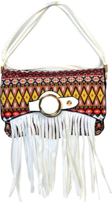 

Bags Craze Women Casual White PU Sling Bag