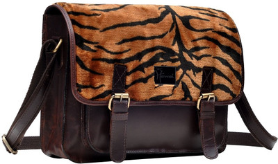 

Hawai Women Casual Brown Genuine Leather Sling Bag