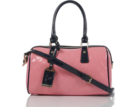 Crawler Girls Casual Pink Leatherette Hand-held Bag