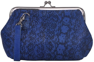 

Justanned Women Evening/Party Blue Genuine Leather Sling Bag