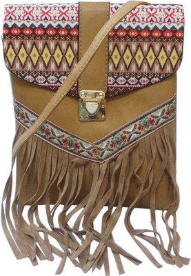 

Bhamini Women Brown PU Sling Bag